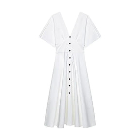 Vestido Longo com Decote em V Érica