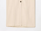 Vestido Longo com Botão e Gola Polo