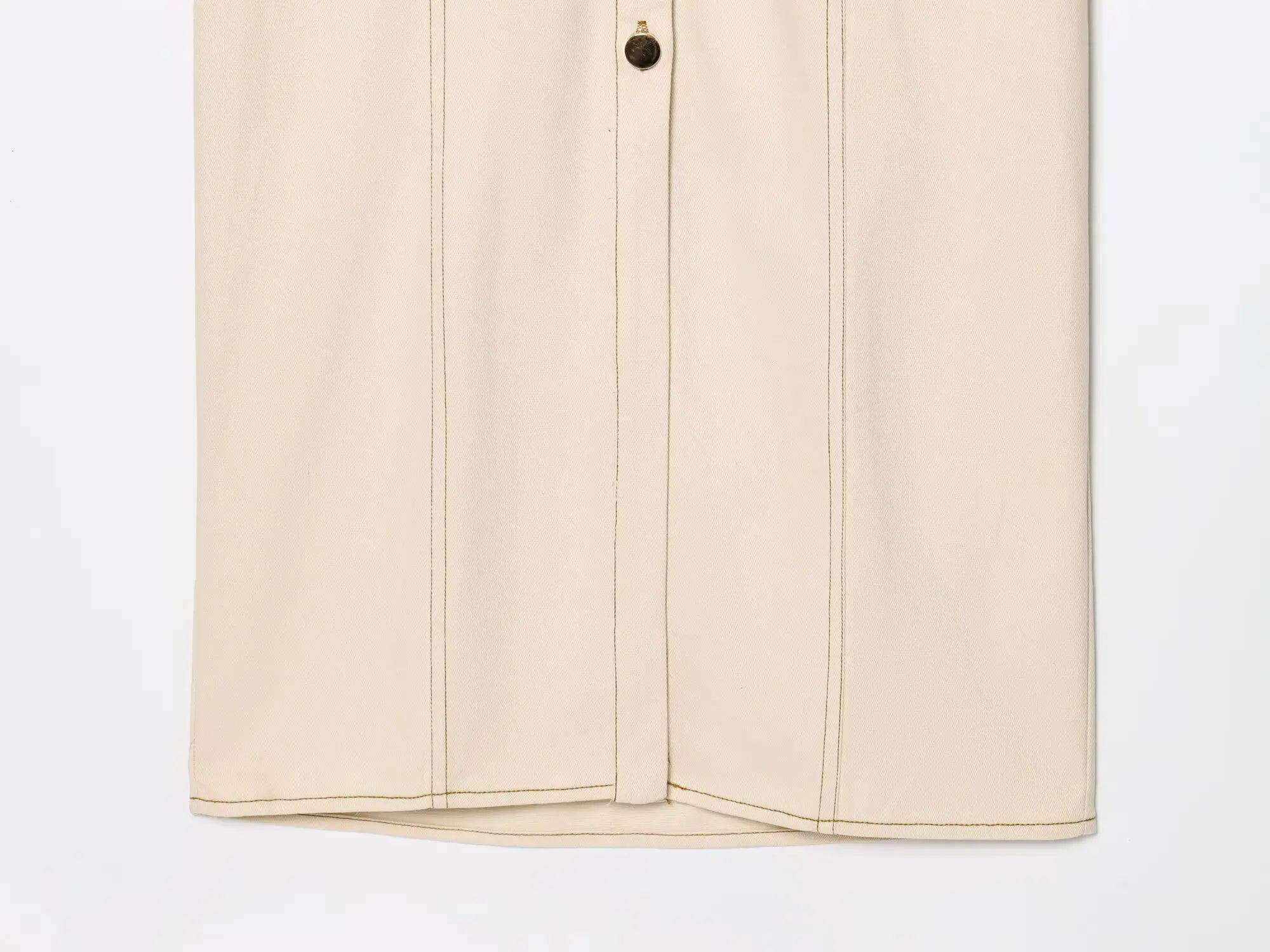 Vestido Longo com Botão e Gola Polo