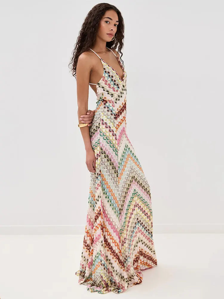 Vestido Longo Estampado Stela