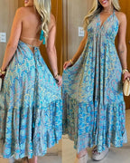 Vestido Longo Estampado Liora