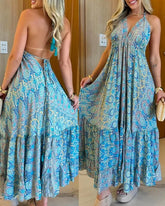 Vestido Longo Estampado Liora