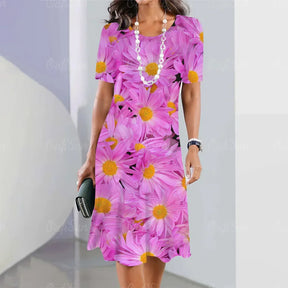 Vestido Midi Estampado Rafaelle