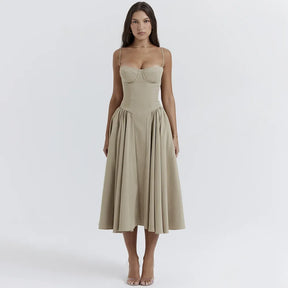 Vestido Longo com Alça Espaguete Solara