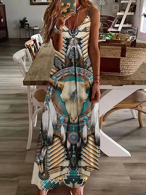 Vestido Longo Estampado Glória
