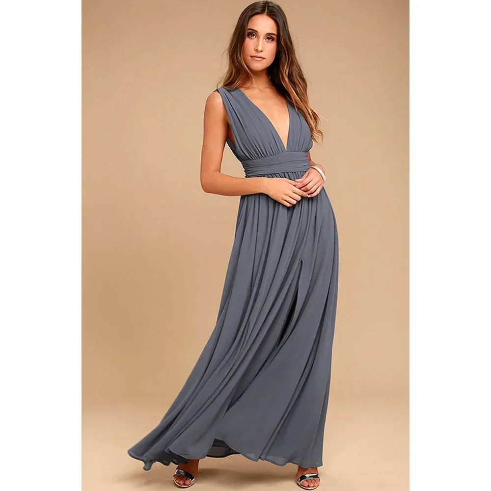 Vestido Longo com Fenda Virella