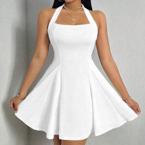 Vestido Curto com Gola Quadrada Kalindra