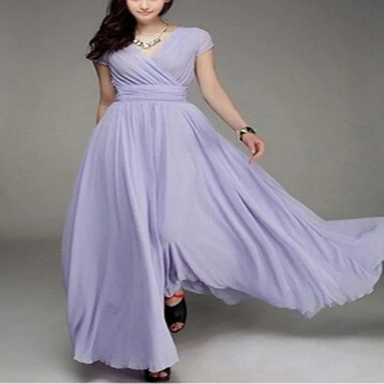 Vestido Longo de Chiffon Lis