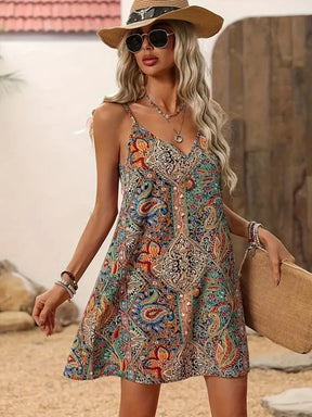 Vestido Midi Estampado Perla