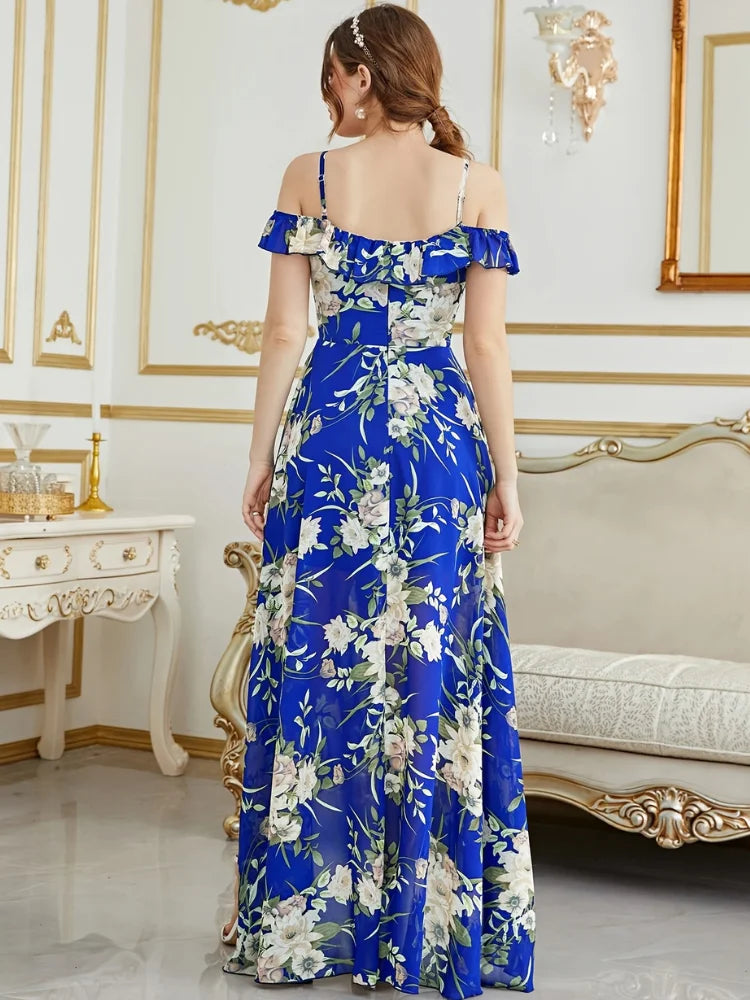 Vestido Longo Estampado Íris