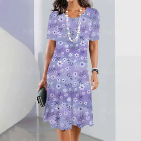 Vestido Midi Estampado Rafaelle