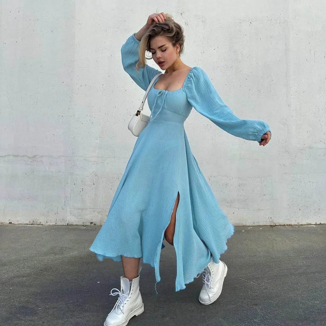Vestido Longo e Manga Comprida Iolanda