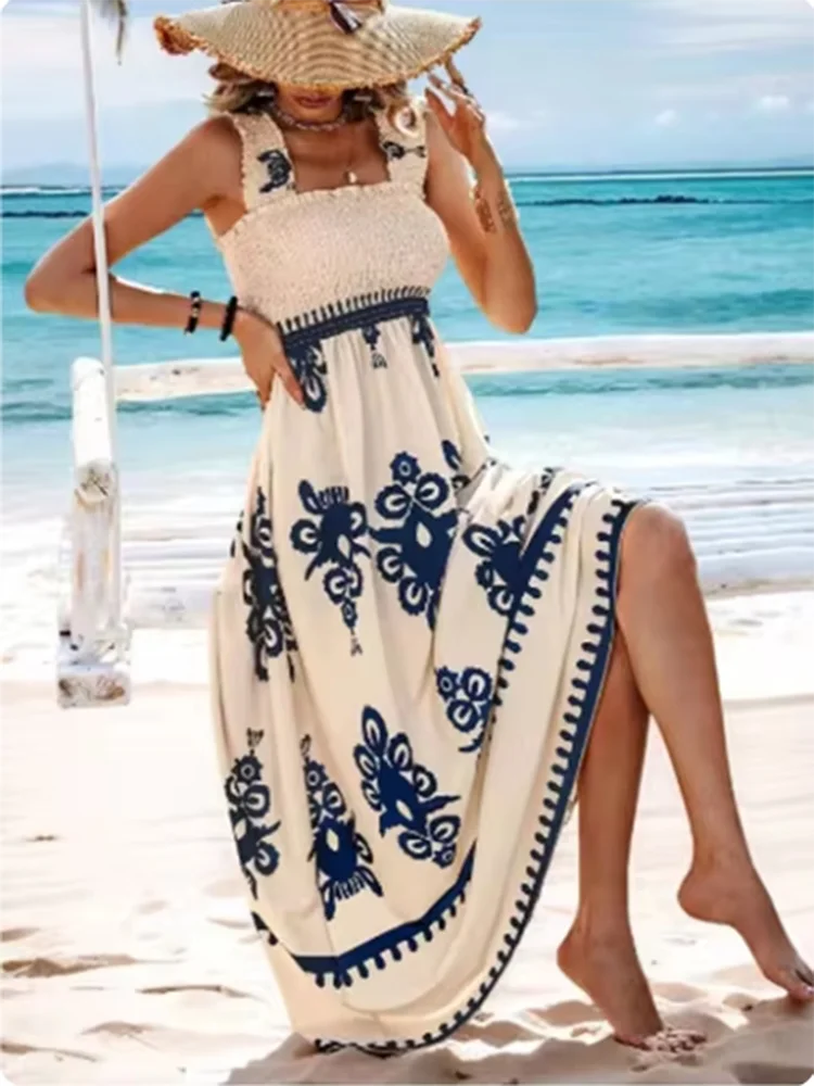 Vestido Longo Estampado Célestine