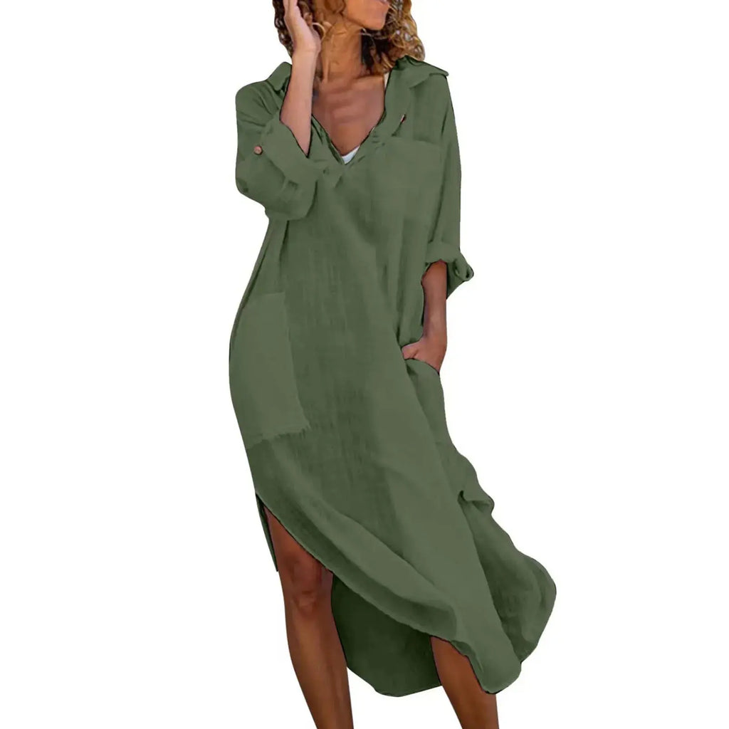 Vestido Chemise de Linho Belisa
