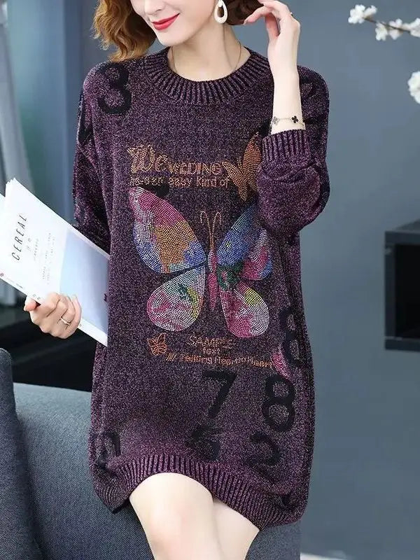 Suéter Feminino com Gola Redonda Madu - Roxo-G3 - HumArraso