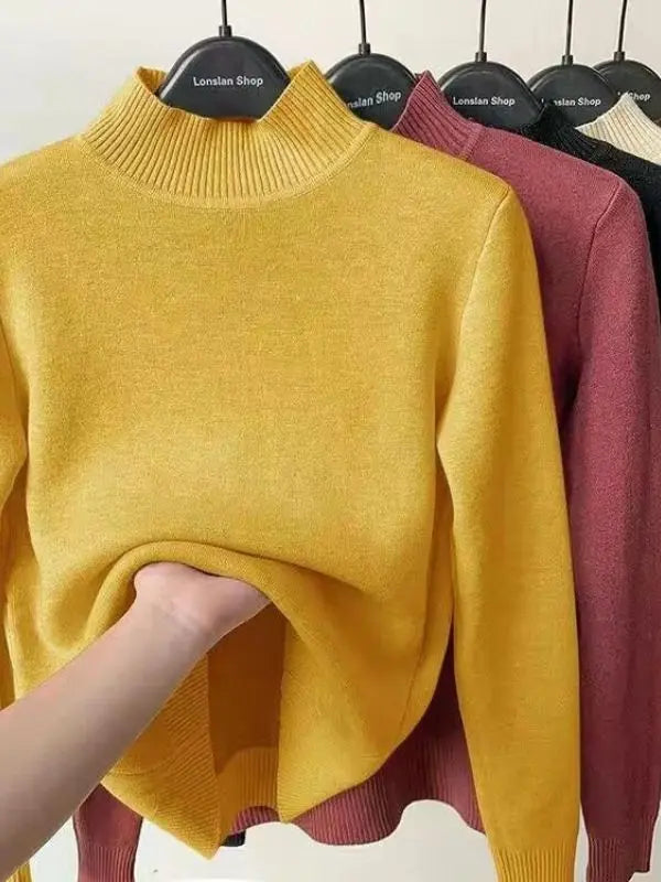 Suéter Peluciado - Inverno - Amarelo-G - HumArraso