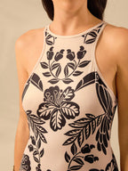 Vestido Longo com Costas Abertas e Fenda - Elisa