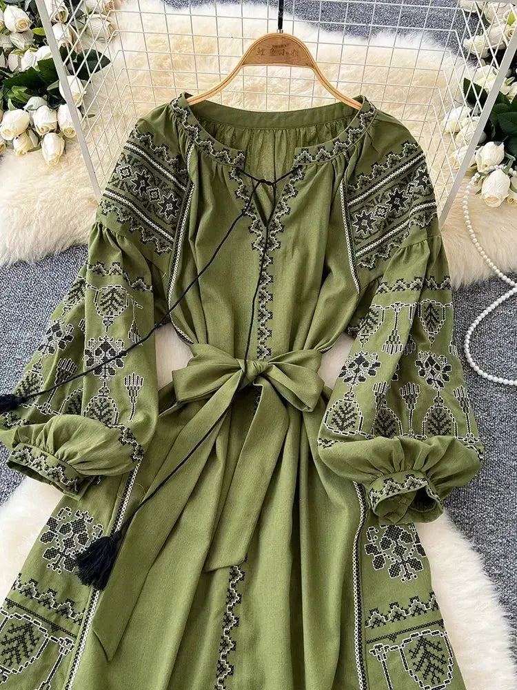 Vestido Boêmio Retrô Dionísia