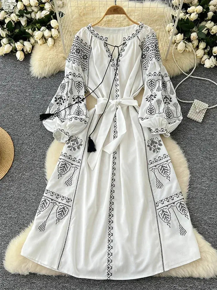 Vestido Boêmio Retrô Dionísia