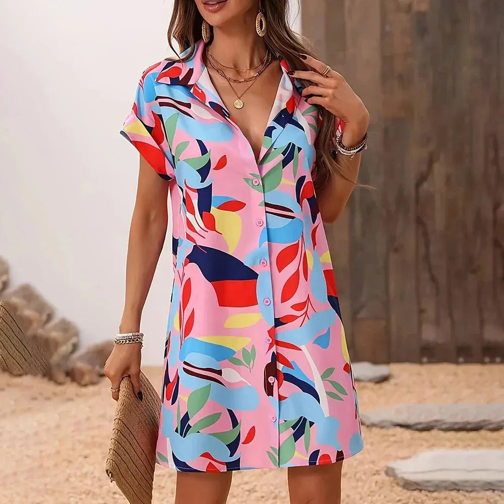 Vestido Curto Estampado Floral Clarice