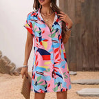 Vestido Curto Estampado Floral Clarice
