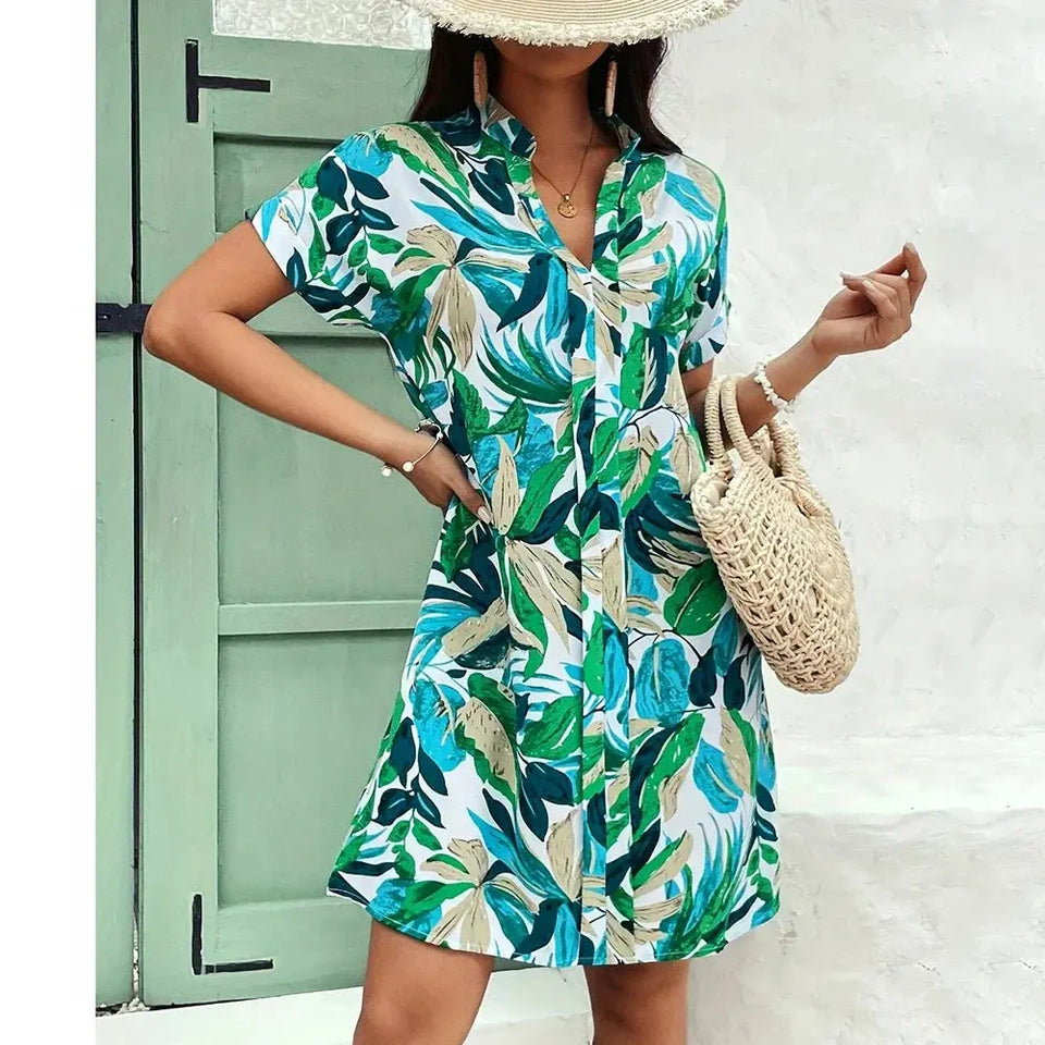 Vestido Curto Estampado Floral Clarice