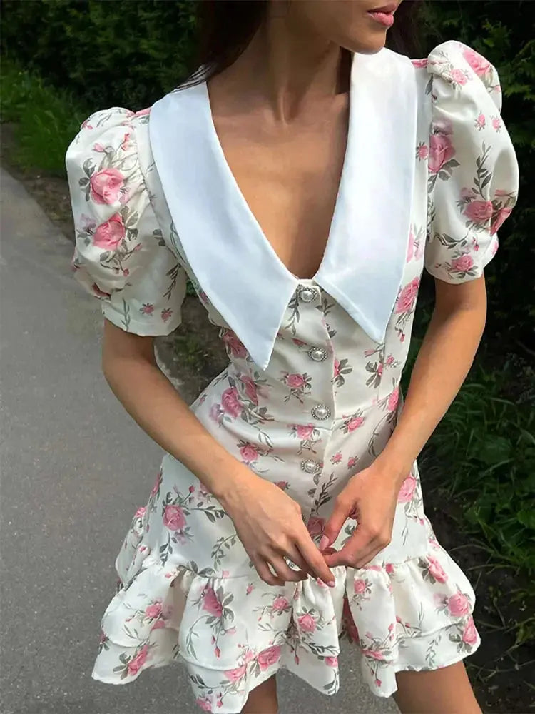 Vestido Curto Estampado Rosana