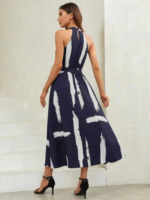 Vestido Feminino Elegante Cintura Alta - Lorena
