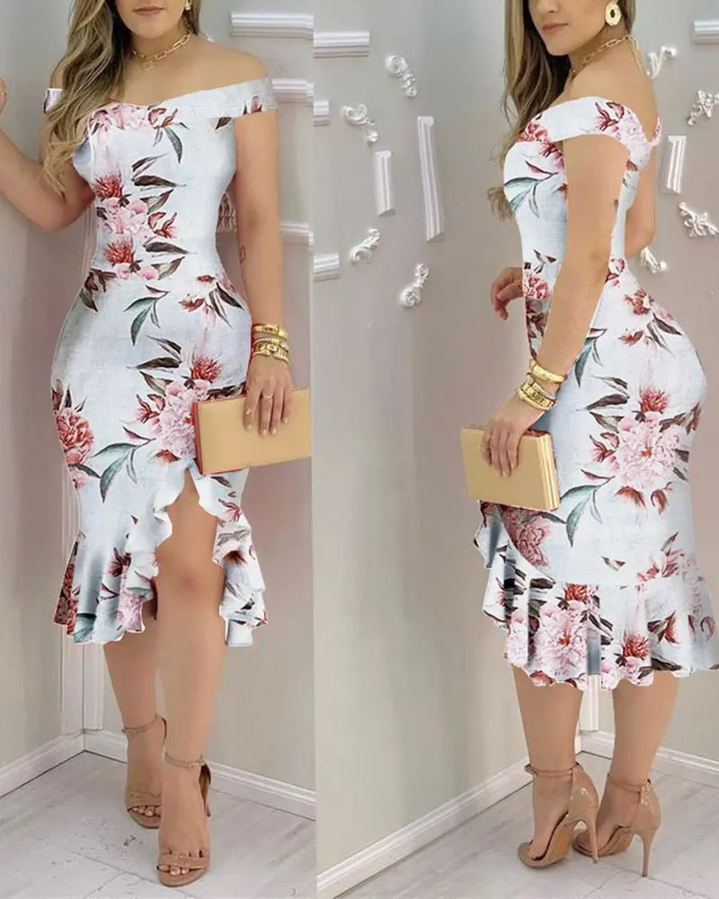 Vestido Feminino Festa Noturno - Lorena floralprintXL HumArraso