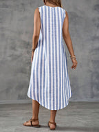 Vestido Assimétrico Sem Mangas - Camila