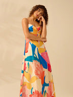 Vestido Longo Boho com Costas Vazadas - Camila