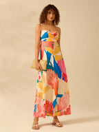 Vestido Longo Boho com Costas Vazadas - Camila
