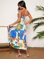 Vestido Longo com Costas Franzidas - Sofia