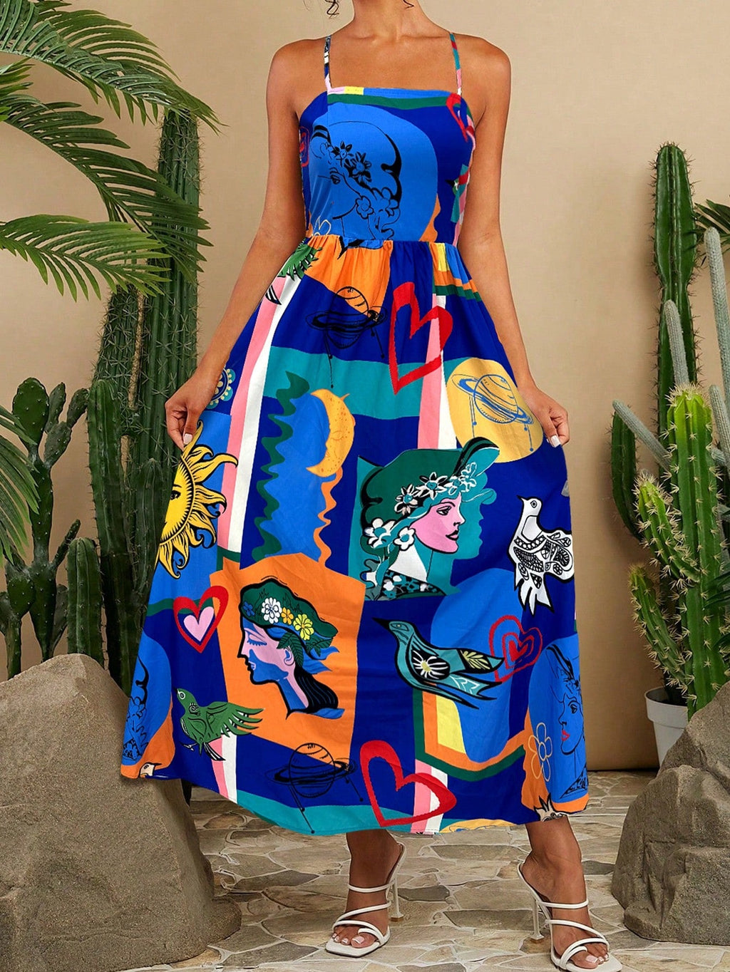 Vestido Longo com Costas Franzidas - Sofia