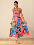 Vestido Longo com Costas Franzidas - Sofia