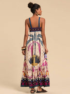 Vestido Longo Elegante de Estampado