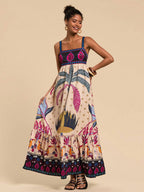 Vestido Longo Elegante de Estampado