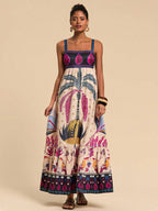 Vestido Longo Elegante de Estampado