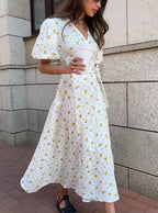 Vestido Longo Estampado 100% Algodão Úrsula