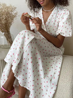 Vestido Longo Estampado 100% Algodão Úrsula