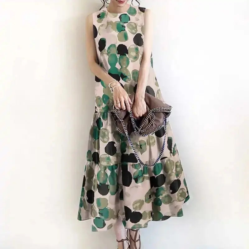 Vestido Longo Estampado Amara