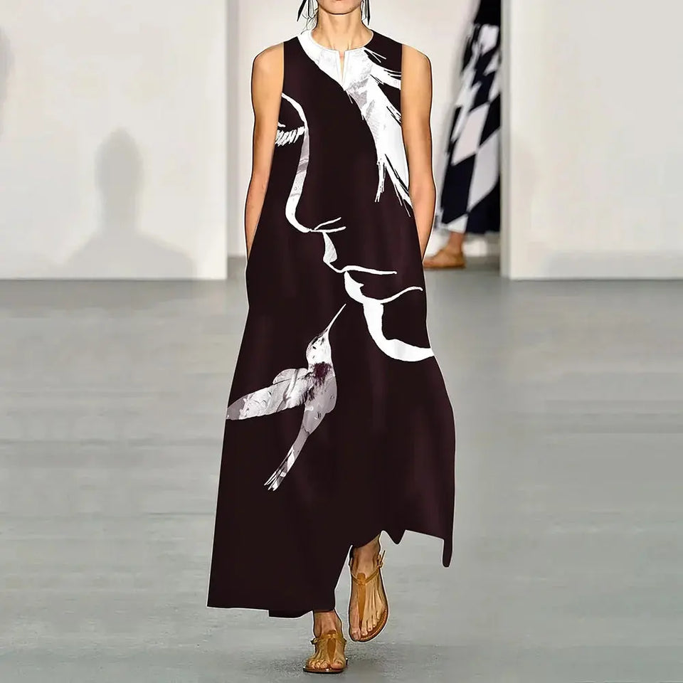 Vestido Longo Estampado Cristine