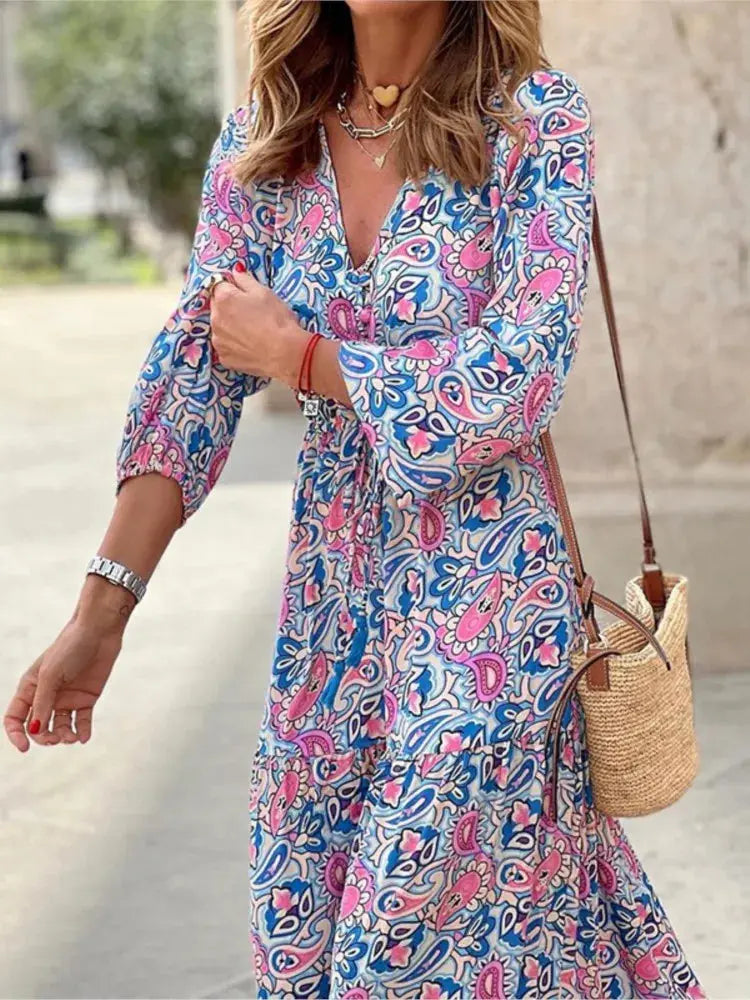 Vestido Longo Estampado Kelly