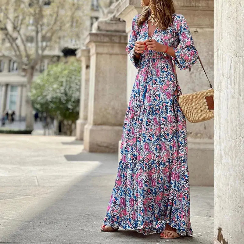 Vestido Longo Estampado Kelly