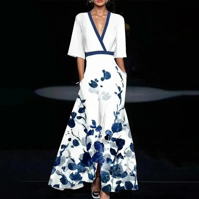 Vestido Longo Estampado Késia