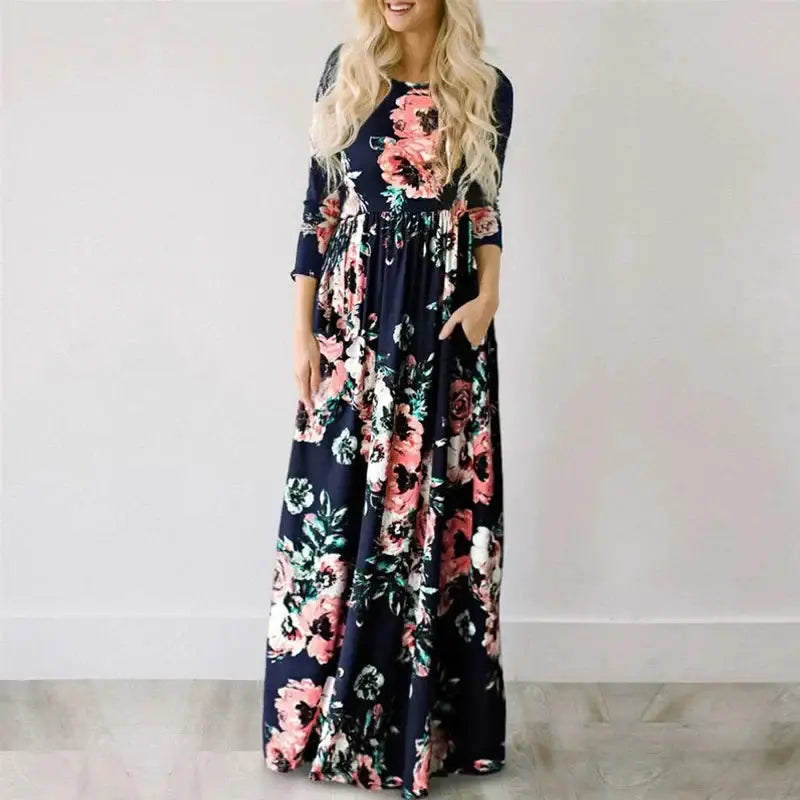 Vestido Longo Estampado Natane