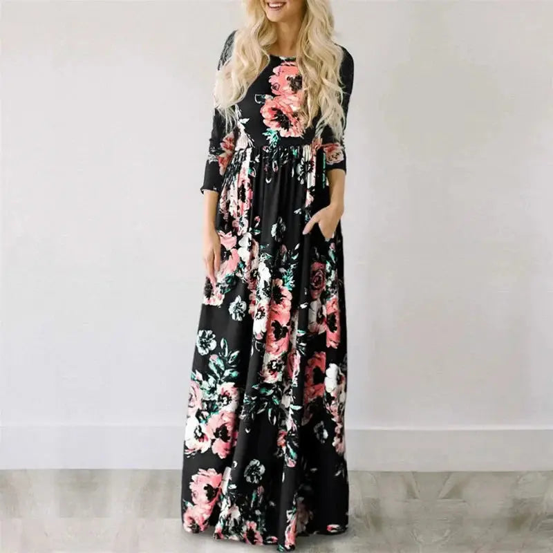 Vestido Longo Estampado Natane