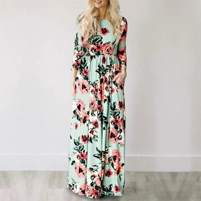 Vestido Longo Estampado Natane