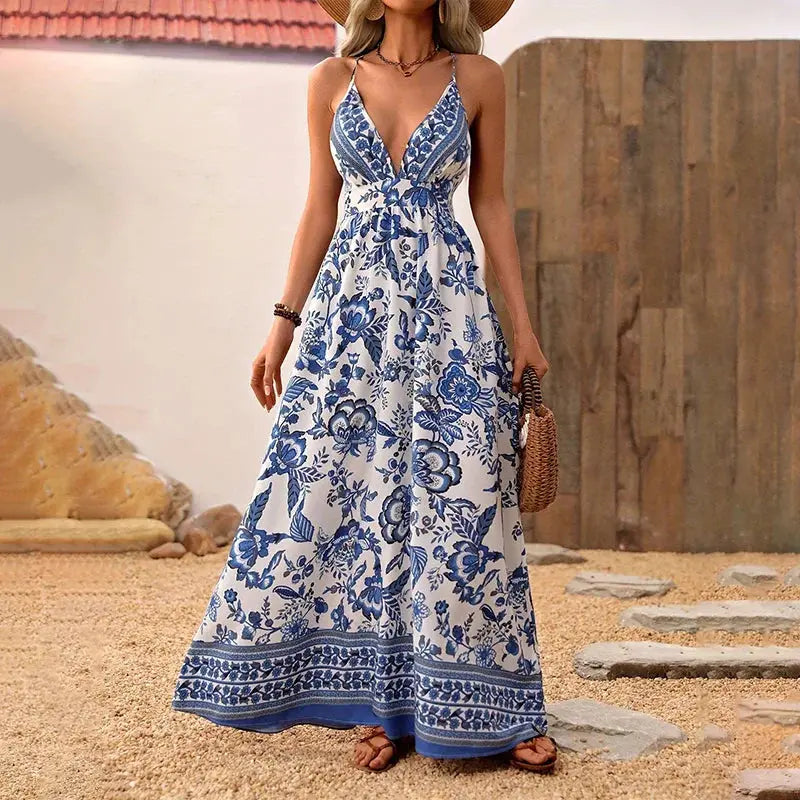 Vestido Longo Estampado Salette