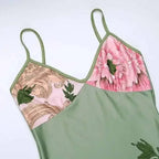 Vestido Longo Estampado com Alça Espaguete Eliane